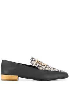 Salvatore Ferragamo лоферы Gancini на зеркальном каблуке