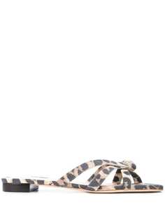 Loeffler Randall сандалии Eveline с леопардовым принтом