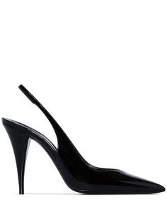 Saint Laurent лакированные туфли Kiki 100