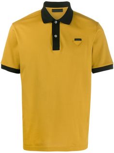 Prada contrast trims polo shirt