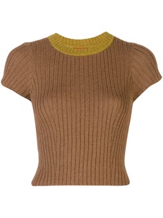 Eckhaus Latta ribbed knit top