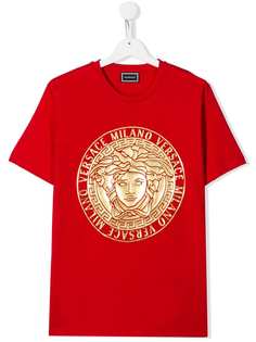 Young Versace TEEN Medusa logo crewneck T-shirt