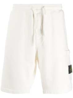 Stone Island шорты с кулиской и нашивкой-логотипом