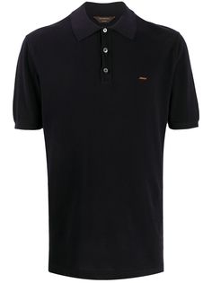 Ermenegildo Zegna рубашка-поло с вышитым логотипом
