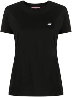 Chiara Ferragni short sleeve embroidered eye T-shirt