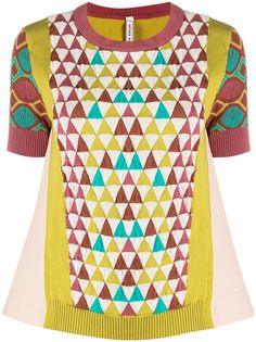 Antonio Marras geometric pattern knitted top