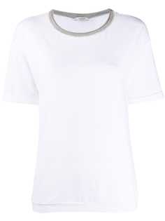 Peserico футболка с контрастной окантовкой и заклепками