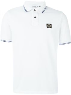 Stone Island футболка-поло с контрастной окантовкой на рукавах и воротнике