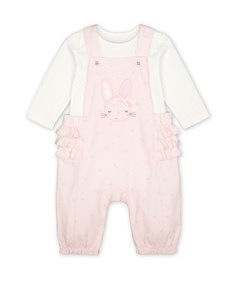 Комбинезон вельветовый "Зайчик" и боди в комплекте Mothercare