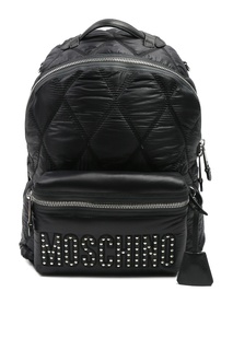 Черный стеганый рюкзак Moschino