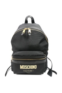 Черный рюкзак с крупным логотипом Moschino