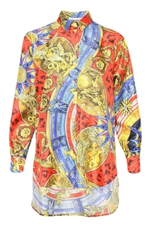 Блуза из шелка с принтом Moschino