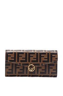 Коричневый кошелек Continental F Fendi