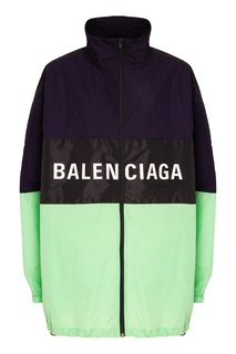 Нейлоновая куртка в дизайне цветными блоками Balenciaga