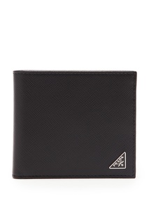 Складной кошелек черного цвета Prada