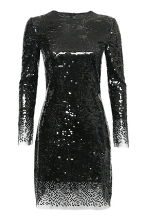 Черное платье с пайетками Ermanno Scervino