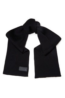 Черный шарф из чистой шерсти Prada
