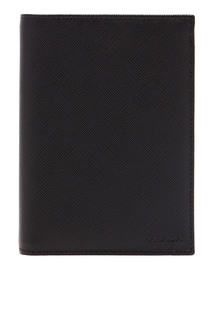 Обложка для паспорта черного цвета Prada