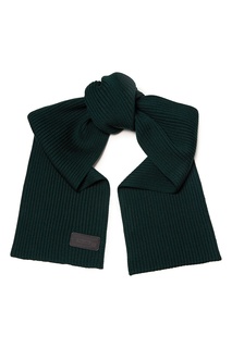 Темно-зеленый шерстяной шарф Prada