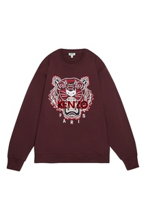 Бордовый свитшот с головой тигра Kenzo