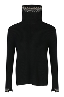 Черный свитер с кристаллами Ermanno Scervino