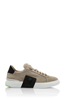 Бежевые кеды из замши Phantom Kicks Philipp Plein