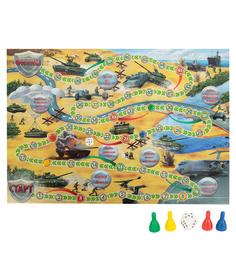 Настольная игра-ходилка Умка тесто для лепки Танковый бой в блистере малого формата