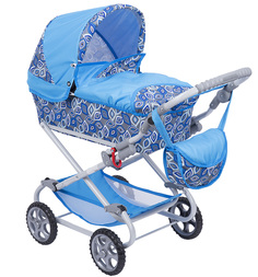 Коляска для кукол Wakart Дарья голубая