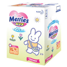 Подгузники-трусики Merries XL (12-22 кг) шт.