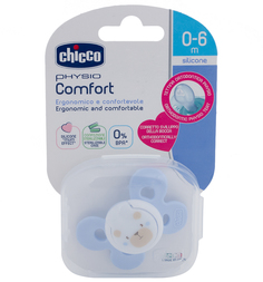 Пустышка Chicco Physio Comfort Мишка силикон, с 0 мес