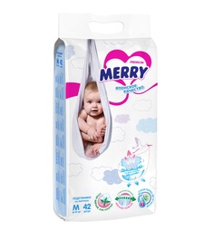 Подгузники р. M (6-11 кг) шт. Merry