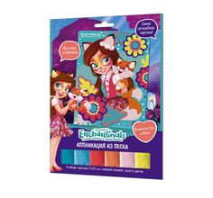 Аппликация из песка Enchantimals Фелисити Лис и Флик. 25*17,5 см