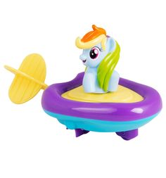 Игровой набор для ванны My Little Pony Рейнбоу Дэш в заводной лодочке, 15 см