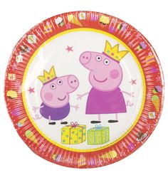 Бумажные тарелки Peppa Pig Пеппа-принцесса 18 см