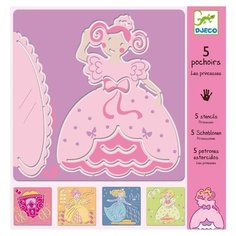 Набор трафаретов DJECO Принцессы (08817)
