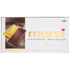 Шоколад Merci горький порционный, 100 г ..,Merci
