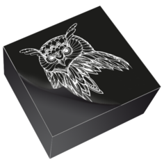 Фолиант Блок-кубик Сова, 85x85 мм, 100 шт (БКЧ-100/3) черный Foliant