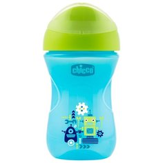 Поильник Chicco Easy Cup, 266 мл голубой/зеленый