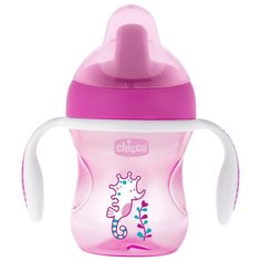 Поильник Chicco Training Cup, 200 мл розовый