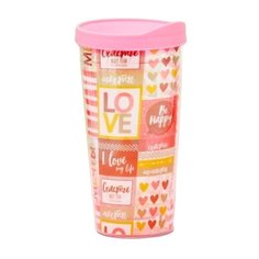 Термокружка Командор Love (0.45 л) розовый