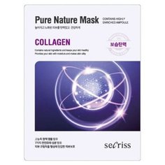 Anskin маска тканевая Secriss Pure Nature Mask Pack Collagen для упругости кожи с коллагеном, 25 мл