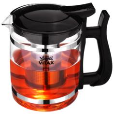 Vitax Заварочный чайник Compton VX-3302 1,5 л прозрачный/черный
