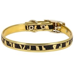 Ошейник КАСКАД Синтетик "Цезарь", двойной 00210145 золотой