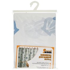 Штора для ванной Рыжий кот SC-PE-14 180х180 разноцветный