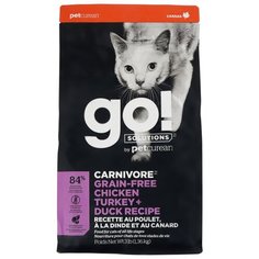 Корм для кошек GO! Carnivore беззерновой, с курицей, с индейкой, с уткой 1.36 кг