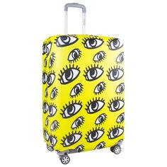 Чехол для чемодана PROFFI Travel "Стрельба глазами" M, Принт