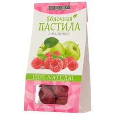 Пастила Живые снеки яблочная с малиной 35 г