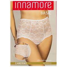 Innamore Трусы Слипы кружевные с завышенной талией Camerino, размер 4, bianco
