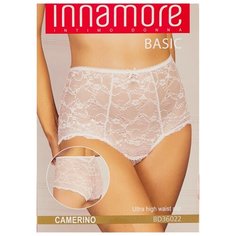 Innamore Трусы Слипы кружевные с завышенной талией Camerino, размер 1, bianco