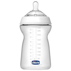 Chicco Бутылочка Natural Feeling, 330 мл с 6 мес., бесцветный